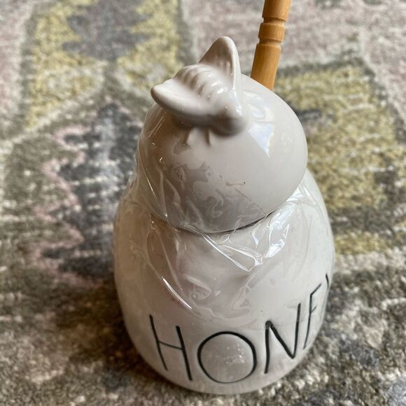 Rae Dunn Artisan Collection Ceramic Honey Pot Container - Picture 3 of 8